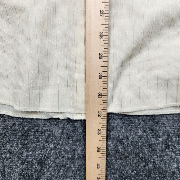 Vintage Panhandle Slim Shirt Mens Medium 15.5x33 Cream Western Pearl Snap Cowboy - Picture 7 of 9
